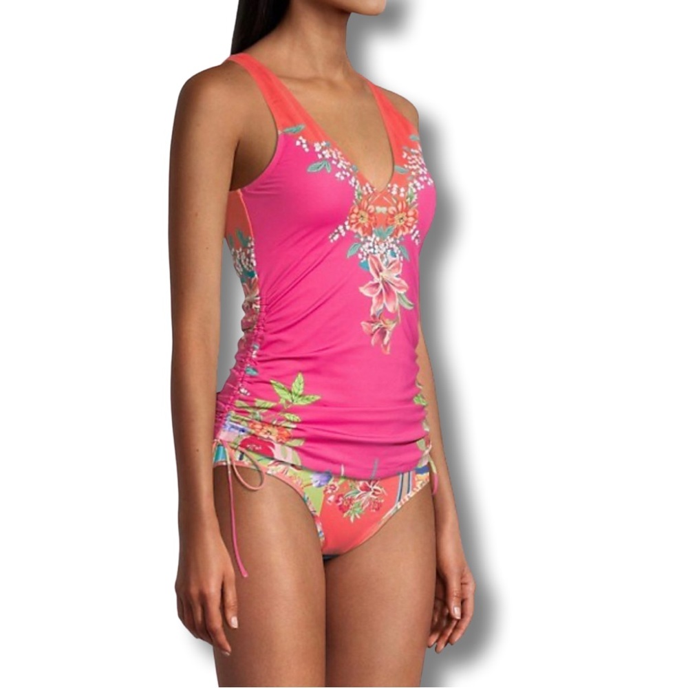 Johnny Was Lucy Tie Tankini SZ 1x fits a bit smaller brand new